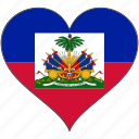 flag, haiti, heart, north america, national