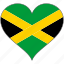 flag, heart, jamaica, north america, country, love 