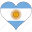 argentina, flag, heart, south america, country, love 