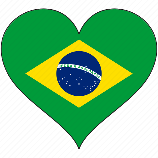 Brazil, flag, heart, south america, country, love icon - Download on Iconfinder