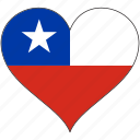 chile, flag, heart, south america, country