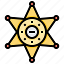 badge, enforcement, sheriffs, star