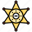badge, enforcement, sheriffs, star 