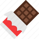 chocolate, bar, cocoa, dark, sweet, yummy, american, food
