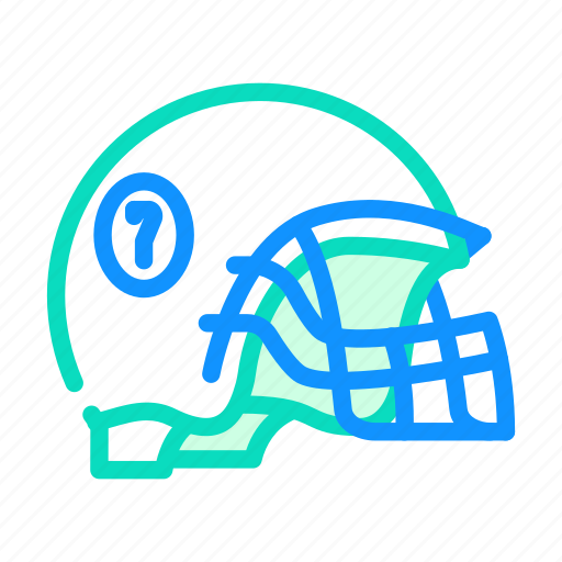 Helmet, football, player, head, protective, accessory icon - Download on Iconfinder