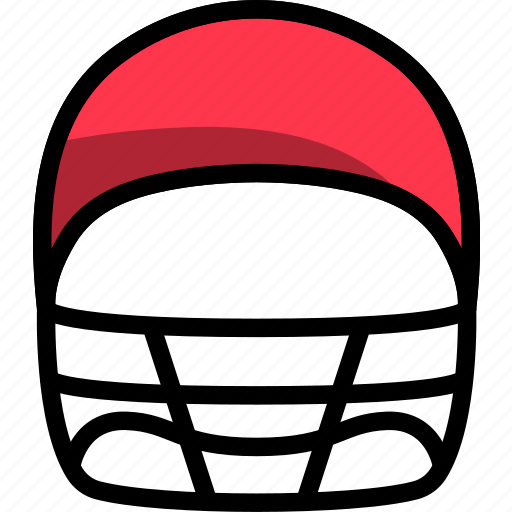 Line, outline, sport, american, helmet, footbal, mask icon - Download on Iconfinder
