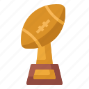 trophy, champion, winner, rugby, american, football, sport