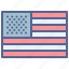 flag, july, united states, usa 