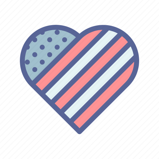 Heart, july, patriotism, united states icon - Download on Iconfinder
