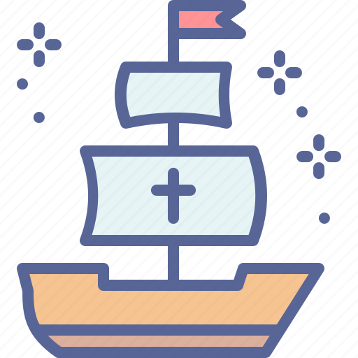 Columbus, day, sail, ship icon - Download on Iconfinder