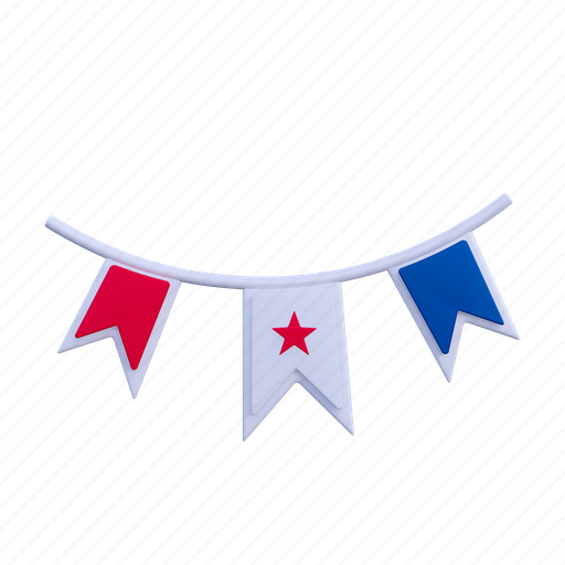 .png, ornament, flag, american, holiday, patriotic, celebration 3D illustration - Download on Iconfinder