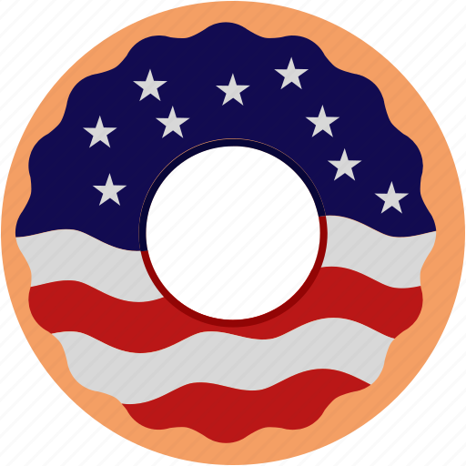 Donut, 4th july, labors day, election, united states, memorial, independence icon - Download on Iconfinder