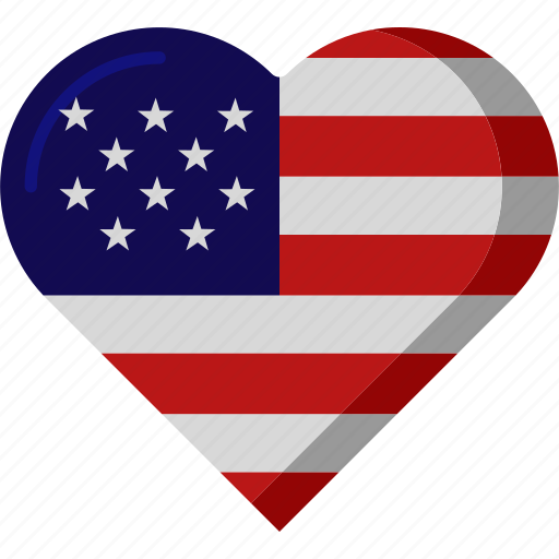 Heart, 4th july, labors day, election, united states, memorial, independence icon - Download on Iconfinder