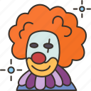 clown, joker, costume, comedian, carnival