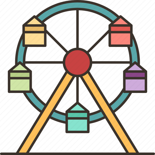 Ferris, wheel, ride, amusement, park icon - Download on Iconfinder
