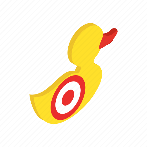 Bullseye, duck, gallery, hunting, isometric, red, target icon - Download on Iconfinder