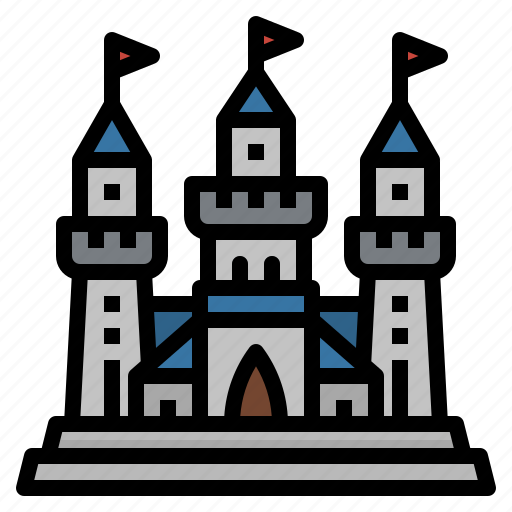 Amusement, castle, fortress, landmark, park icon - Download on Iconfinder