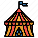amusement, circus, fancy, park, tent
