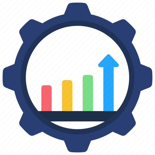 Gear, bar, chart, analytical, data, gears icon - Download on Iconfinder