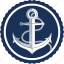 anchor, anchor logo, boat, sailing, ship, sea, travel 