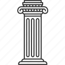 pillar, column, greek, architecture, roman