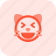 cat, grinning, squinting, emoticons, animal 
