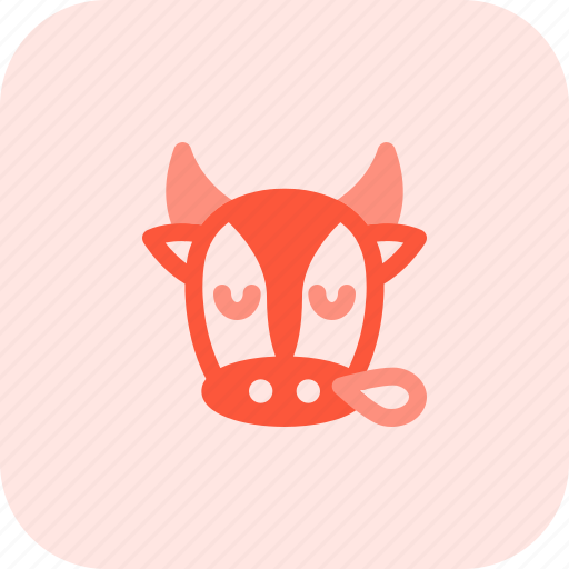 Cow, snoring, emoticons, animal icon - Download on Iconfinder
