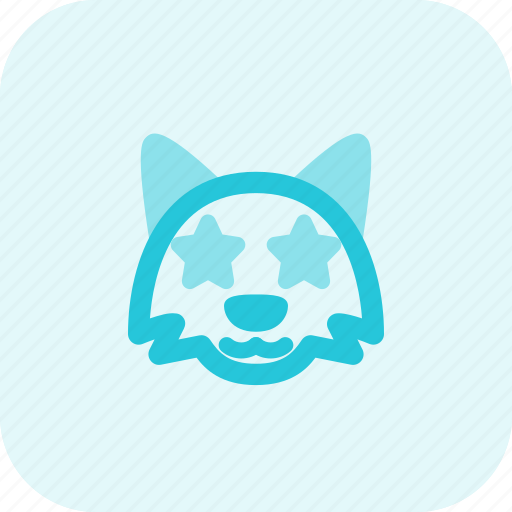 Fox, star, struck, emoticons, animal icon - Download on Iconfinder
