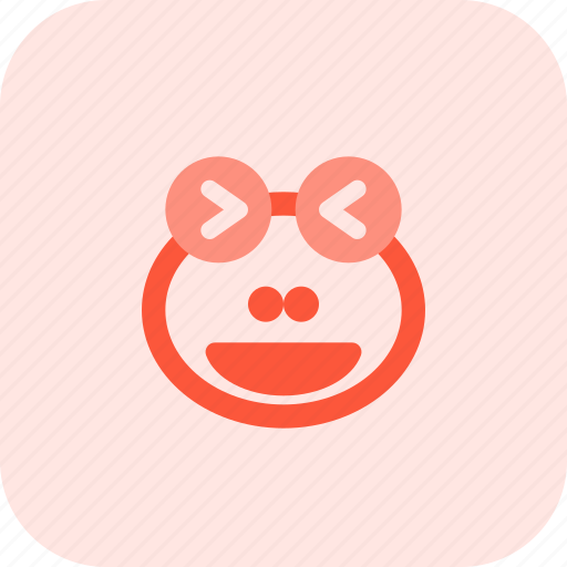 Frog, grinning, squinting, emoticons, animal icon - Download on Iconfinder