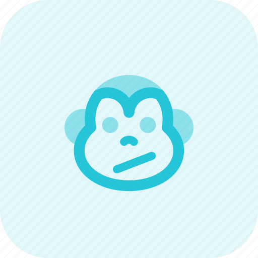 Monkey, confused, emoticons, animal icon - Download on Iconfinder