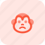 monkey, frowning, emoticons, animal 