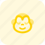 monkey, smiling, closed, eyes, emoticons, animal 