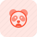 panda, frowning, open, mouth, emoticons, animal