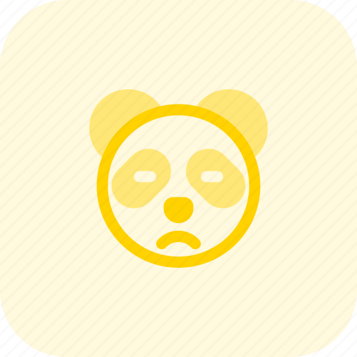 Panda, sad, face, emoticons, animal icon - Download on Iconfinder