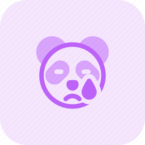 Panda, sad, tear, emoticons, animal icon - Download on Iconfinder