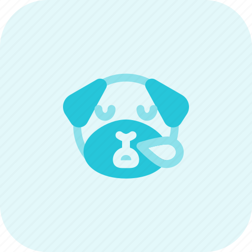 Pug, sleep, snoring, emoticons, animal icon - Download on Iconfinder