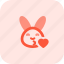 rabbit, blowing, a, kiss, emoticons, animal 