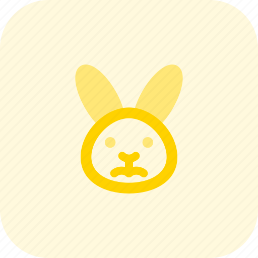Rabbit, frowning, emoticons, animal icon - Download on Iconfinder