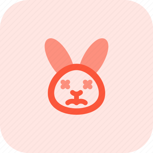 Rabbit, sad, death, emoticons, animal icon - Download on Iconfinder