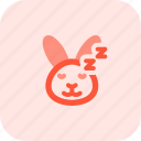 rabbit, sleeping, emoticons, animal