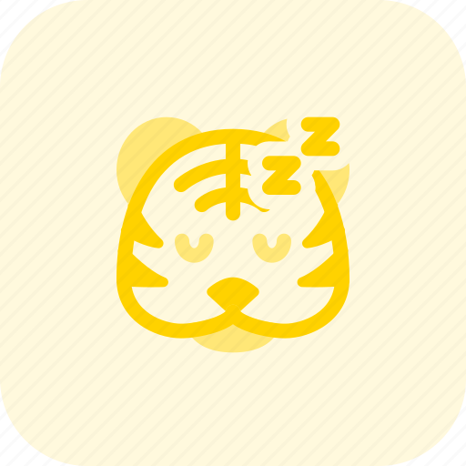 Tiger, sleeping, emoticons, animal icon - Download on Iconfinder