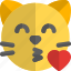 cat, blowing, a, kiss, emoticons, animal 
