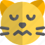 cat, confounded, closed, eyes, emoticons, animal 