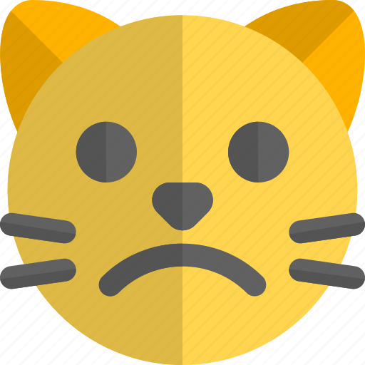 Cat, frowning, emoticons, animal icon - Download on Iconfinder