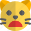 cat, frowning, open, mouth, emoticons, animal 