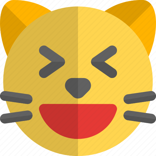 Cat, grinning, squinting, emoticons, animal icon - Download on Iconfinder