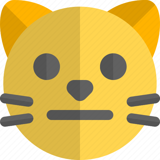 Cat, neutral, emoticons, animal icon - Download on Iconfinder