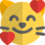 cat, smiling, with, hearts, emoticons, animal 
