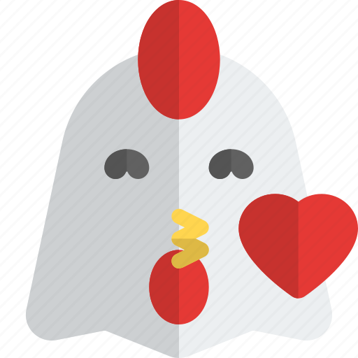 Chicken, kiss, emoticons, animal icon - Download on Iconfinder