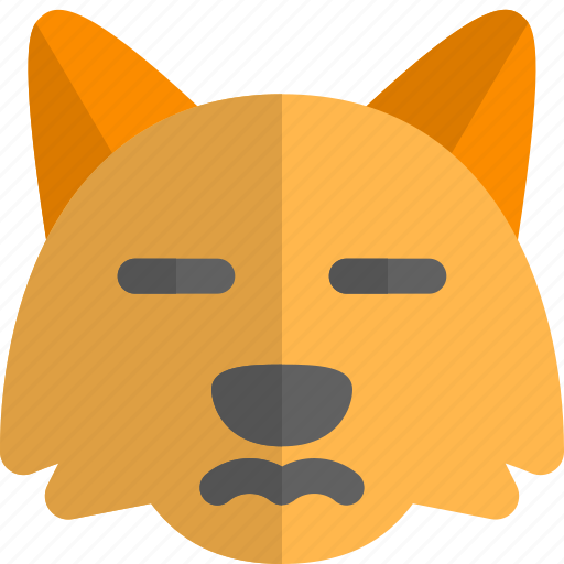 Fox, sad, closed, eyes, emoticons, animal icon - Download on Iconfinder